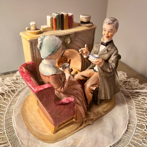 A Norman Rockwell ,Tea Time, shops Saturday Evening Post, lighted, light ,
