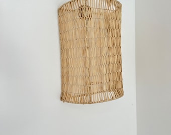 Raffia wall light, raffia wall lampshade - wall suspension, lighting