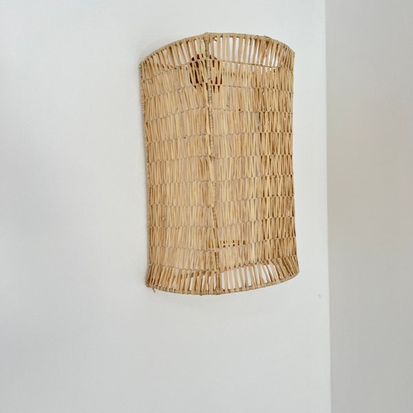 Raffia wall light, raffia wall lampshade - wall suspension, lighting