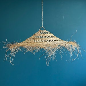 Suspension en fibre naturelle, gamme Essaouira, luminaire, abat-jour osier image 5