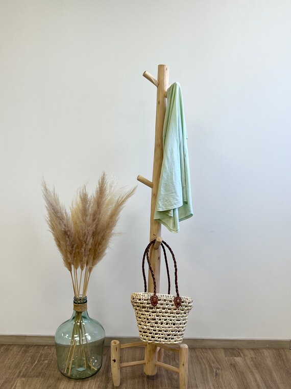 Perchero artesanal de madera de eucalipto Etsy Mexico