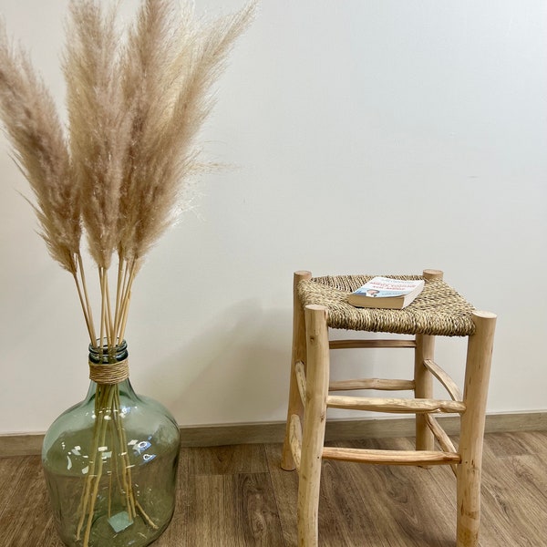 Tabouret en bois d'eucalyptus fait main