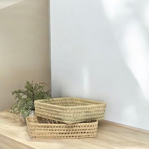 Woven palm leaf storage basket, storage basket, baby storage basket, wicker basket