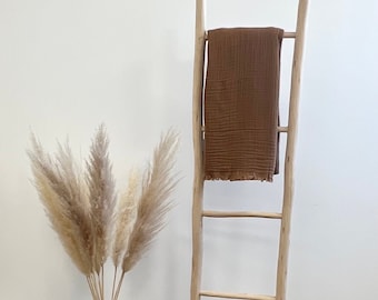 Handmade eucalyptus wood towel rack