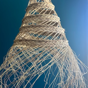 Suspension en fibre naturelle, gamme Essaouira, luminaire, abat-jour osier image 6