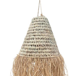 EVA pendant lights with palm leaf fringes, Raffia, openwork EVA pendant lights, wicker light fixture, lampshade, lampshade