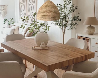 Wicker pendant light - Eva bell-shaped range without fringe