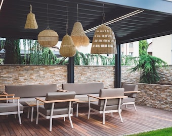 Pendant lights, Azura bamboo range, wicker and bamboo lampshades, lighting