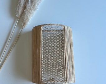 Raffia wall light