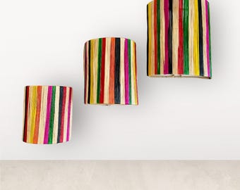 Raffia wall light, raffia wall lampshade - wall hanging, light fixture
