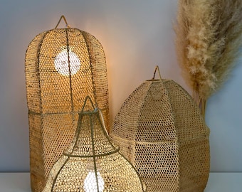 Set of 3 Raffia FNAR trio pendant light
