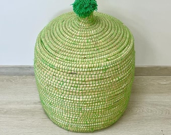 Laundry basket, wicker laundry storage, boho basket, laundry hamper
