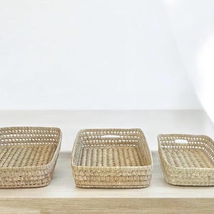 Small range storage baskets woven from palm leaves, storage basket, wicker basket