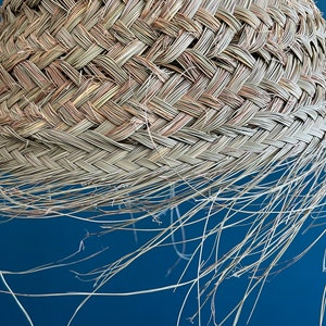 Suspension luminaire, gamme Emma Désert forme conique, suspension en fibre naturelle, abat-jour image 8