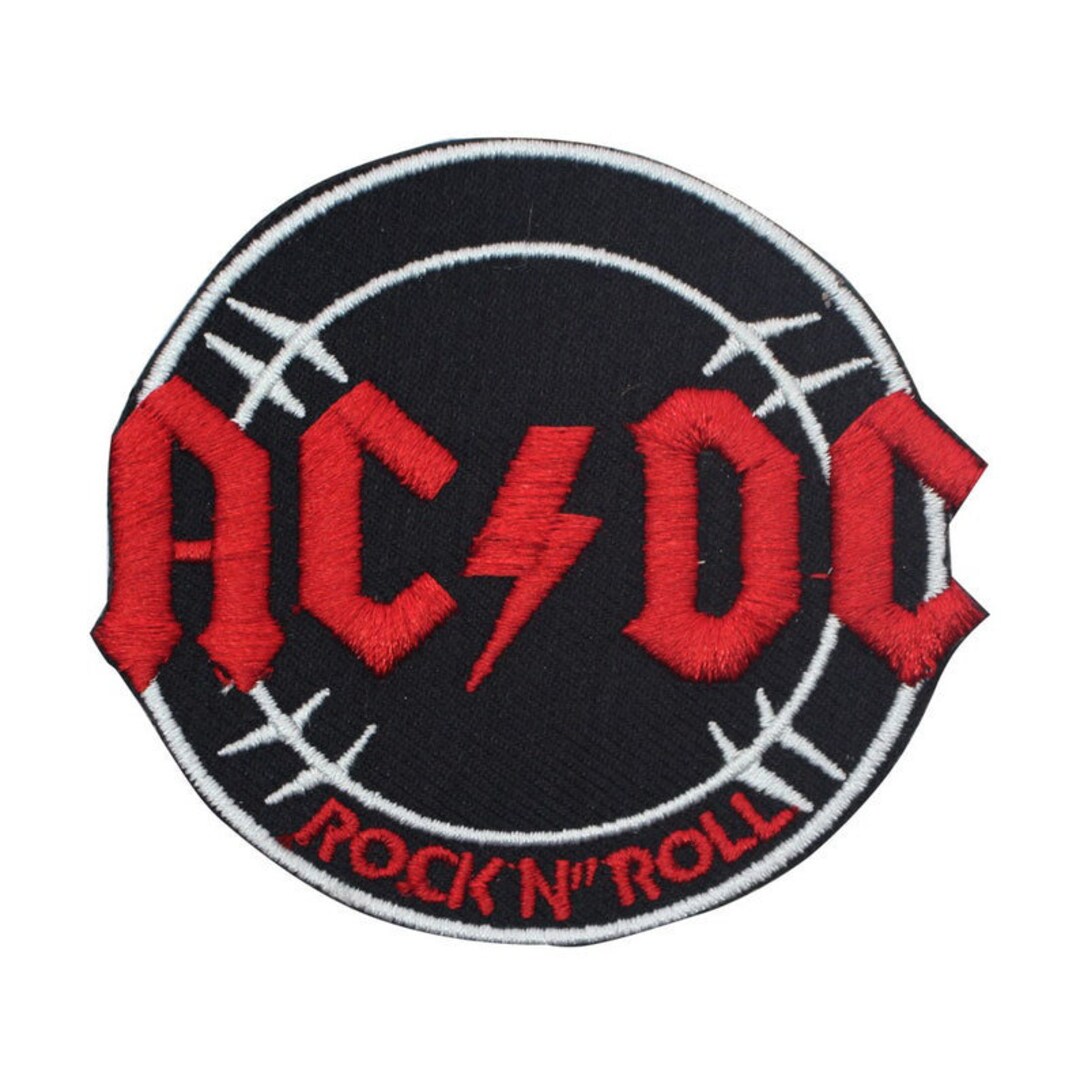 AC DC , Rock Band Quality Embroidery Fabric Applique Iron on or Stick ...