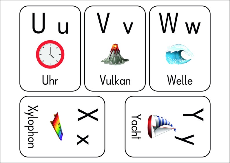 Educational Printable German Alphabet Flashcards Pdf Fun Learning Tool