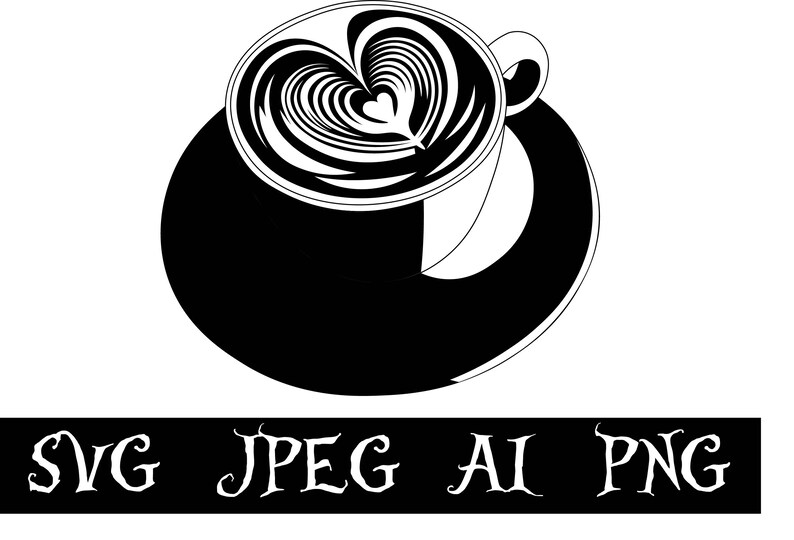 Coffee is Love / Coffee Svg Coffee Png White and Black - Etsy