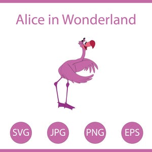Alice au pays des merveilles SVG, Alice Cricut SVG, Alice au pays des merveilles PNG, Flamingo SVG, fichier Princesse SVG, téléchargement instantané, fichier SVG, art vectoriel