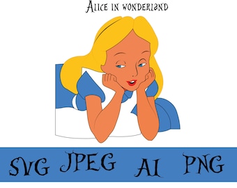 Alice in Wonderland Svg, Alice in Wonderland Png, Alice Svg vector file