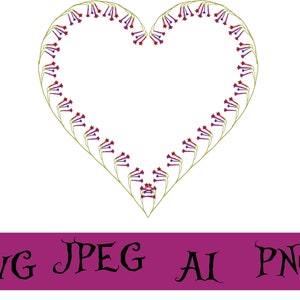 Fiore cuore Svg Design, fiore Svg, file vettoriale cuore Svg per progetto fai da te