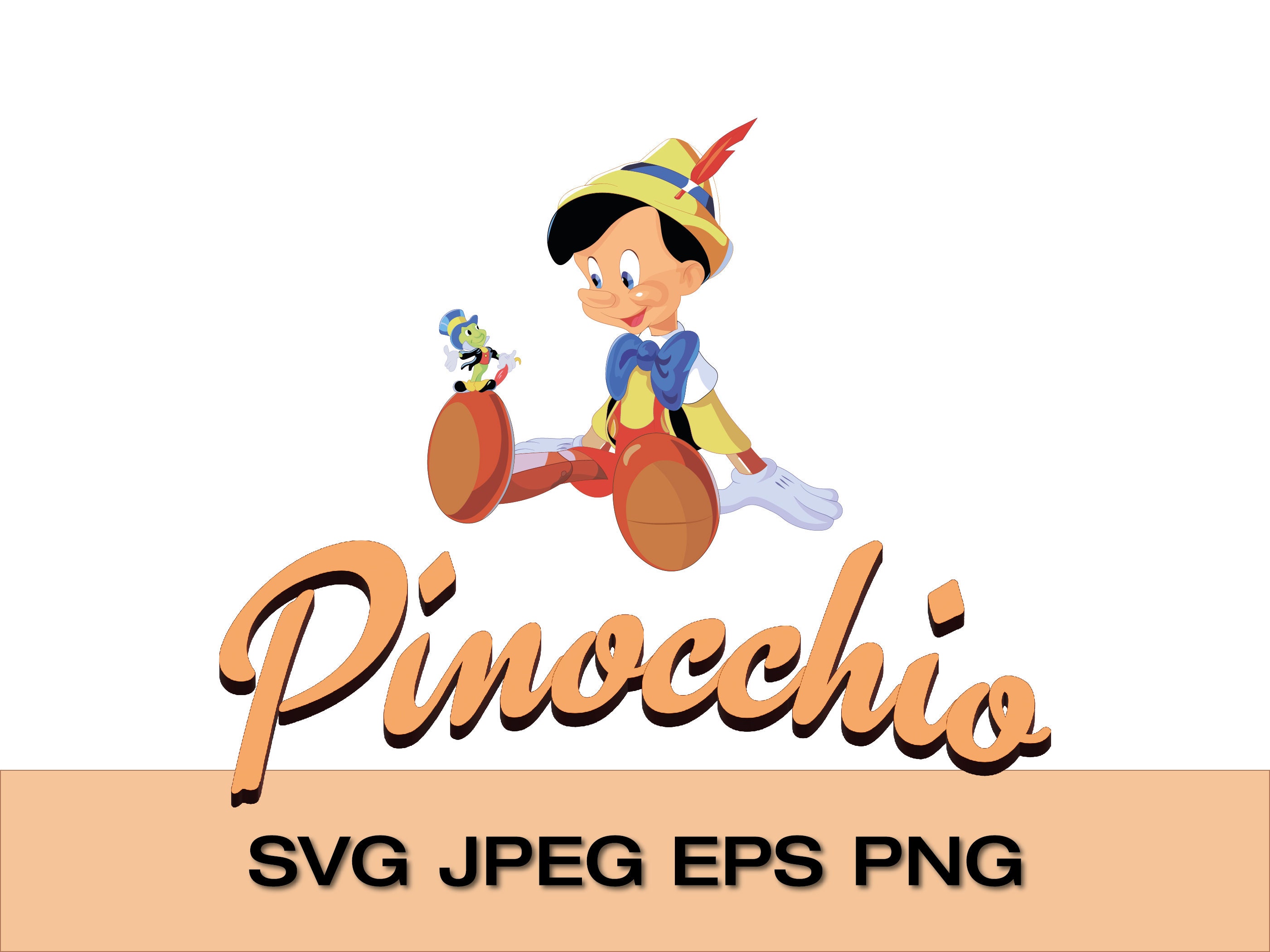 Whimsical Pinocchio SVG and Jiminy Cricket SVG for Your DIY