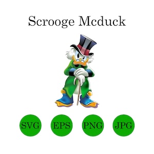 Scrooge McDuck SVG - Digital Download Print for your next DIY Project