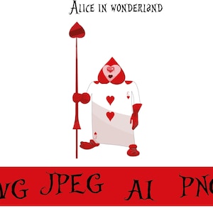 Alice in Wonderland Svg, Alice in Wonderland Png, Heart Card Soldier Svg vectorbestand