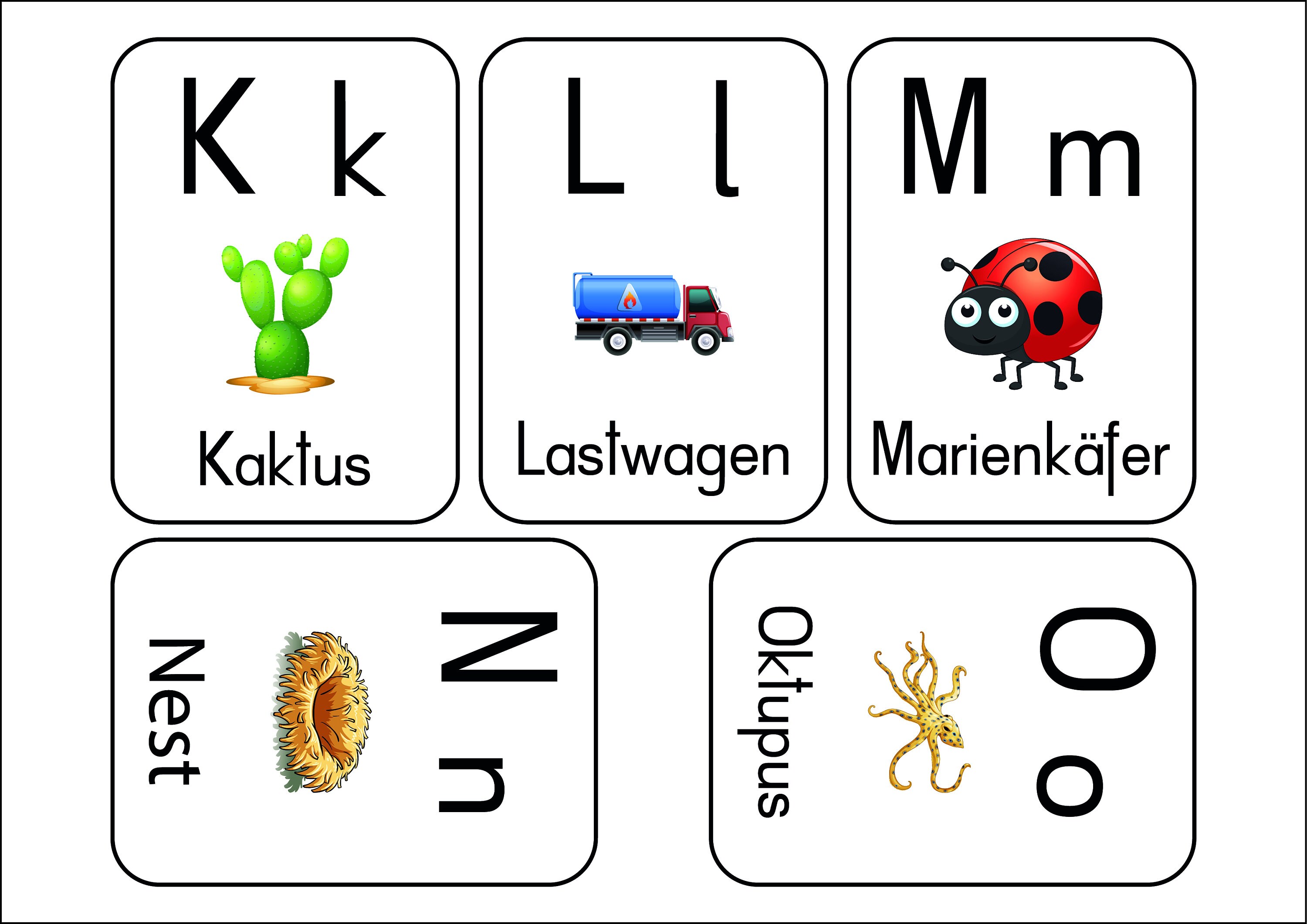 Educational Printable German Alphabet Flashcards Pdf Fun Learning Tool