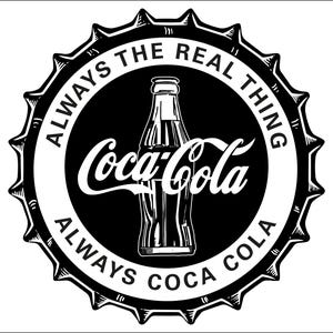Lasercutter Coca Cola SVG, Coca Cola Svg, Coca Cola DXF, Coca DXF, arquivo Coca Cola Svg preto e branco, download instantâneo, arte vetorial,