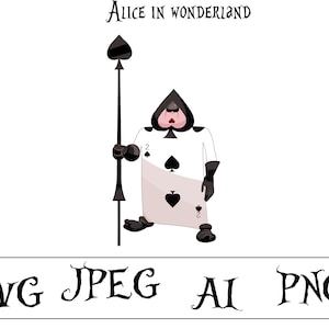 Alice no País das Maravilhas Svg, Alice no País das Maravilhas Png, arquivo vetorial Pic Card Soldier Svg
