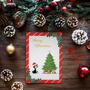 Cartolina di Natale Figaro di Pinocchio A4 Pdf, cartolina d'auguri di Pinocchio, download istantaneo
