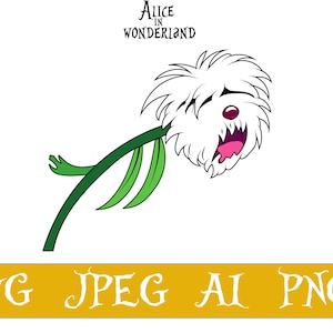 Alice in Wonderland svg, Alice in Wonderland Png, Princess Cricut Svg, Dog flower, Wonderland Svg Instant Download, Svg file, Wonderland Png