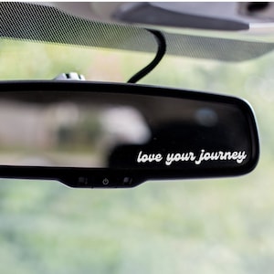 Adesivos de espelho com afirmação de amor à sua jornada, adesivo de espelho retrovisor para amor próprio e saúde mental