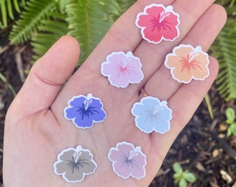 Mini-hibiskusblomklistermärken, bohemiska hawaiianska klistermärken, laptopdekaler