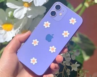 Tiny Daisy Sticker Pack, Small Phone Case Stickers, Mini Daisy Flower Waterproof Stickers, Aesthetic Water Bottle Or laptop Stickers, 1/2"