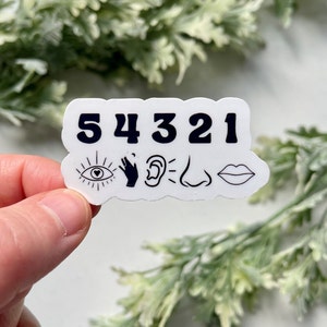 5-4-3-2-1 Grounding Sticker, Mindfulness Mental Health Sticker, Mental Health Matter, Mental Health Reminder Stickers, Anxiety Sticker