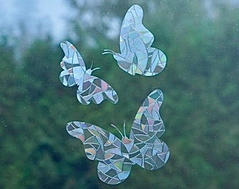 Butterfly Suncatcher Sticker Pack, Rainbow Window Film , Window Cling, Moth Wings