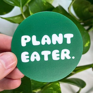 Sticker mangeur de plantes, Sticker végétalien, Sticker droits des animaux, Sticker bouteille d'eau imperméable, Stickers végétariens, Amoureux des animaux