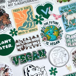 Vegan Sticker Pack • Animal Lover Kindness Bundle • Cruelty-Free Vegan Gift Set