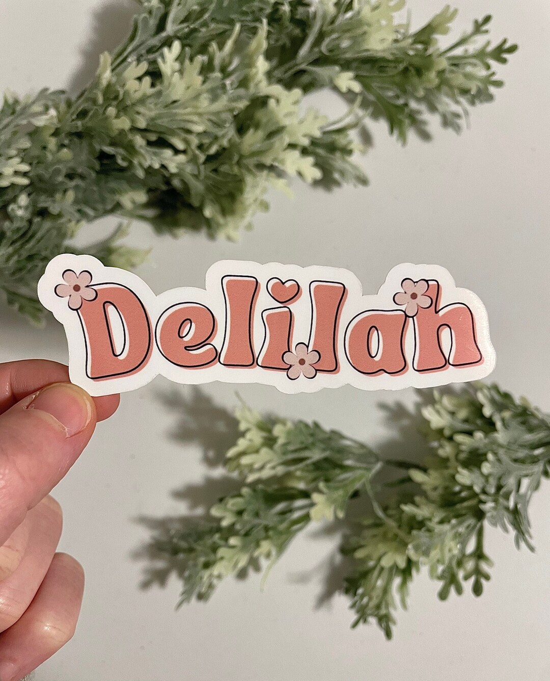 Custom Vinyl Name Stickers, Retro Stickers, Personalized Stickers