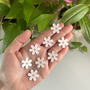 6 Tiny White Daisy Waterproof Stickers, Flower Stickers, Mini Stickers, Sticker Pack, Water Bottle Stickers, Daisy Stickers, Phone Stickers image 6