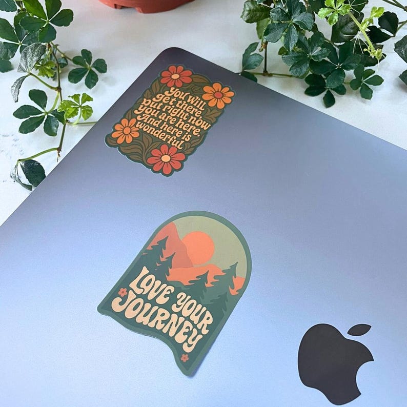 Love Your Journey Sticker, Nature Laptop Decal, Adventure Gift image 2