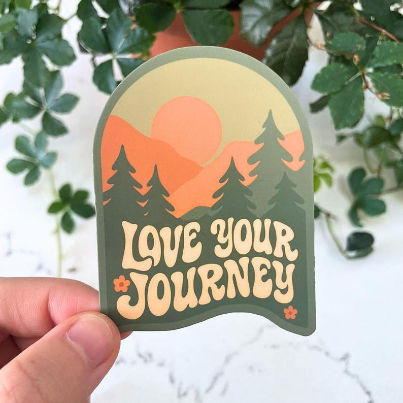 Love Your Journey Sticker, Nature Laptop Decal, Adventure Gift image 6