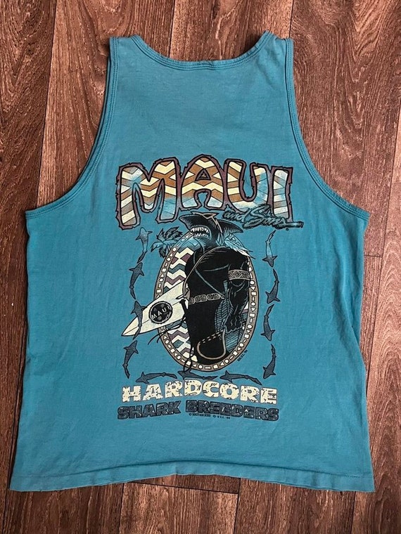 Vintage 90's Maui and Sons Blue Shark Tank Top 199