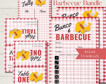Bunco and Barbecue Score Sheet Bundle: Printable Score Cards (Digital Download)