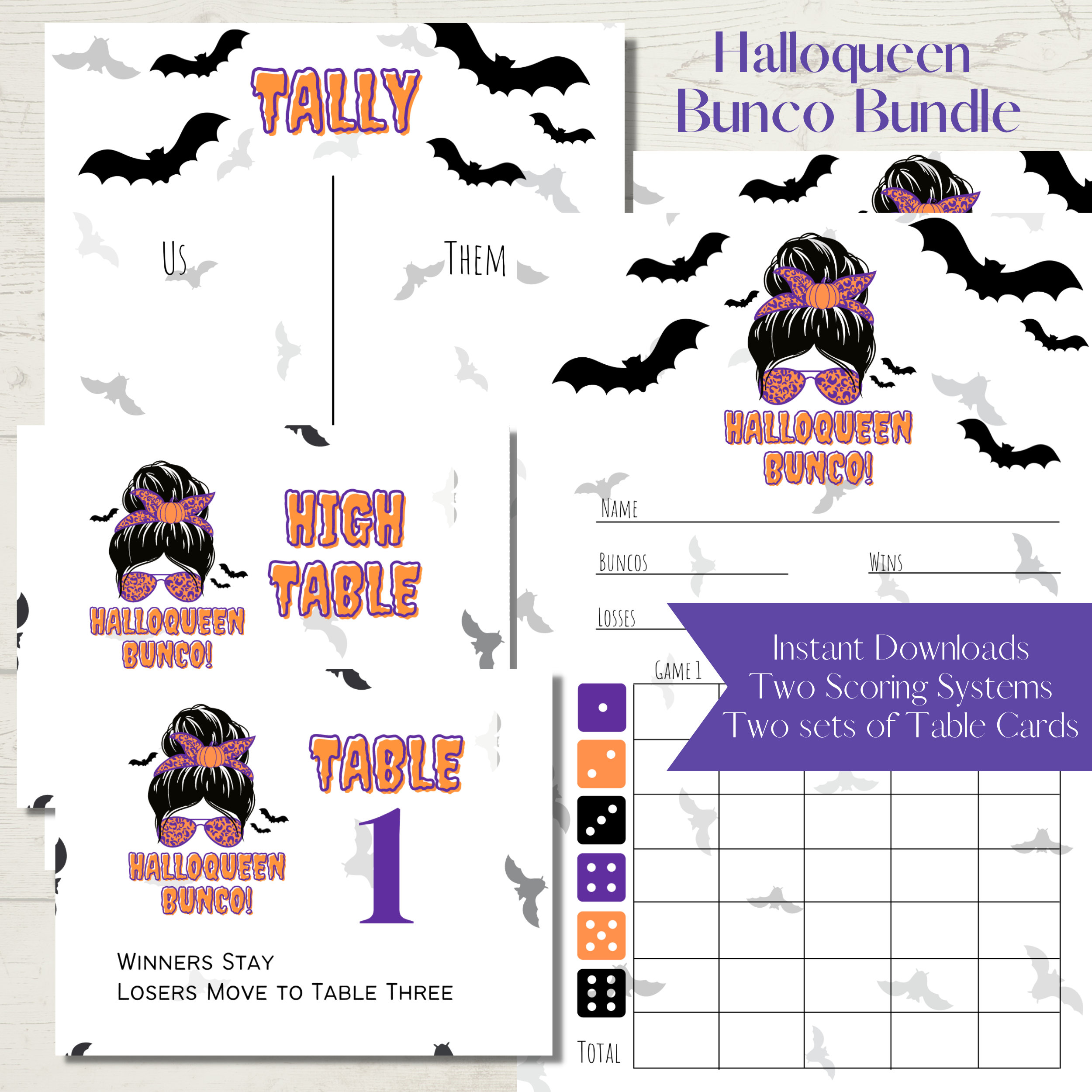 Halloqueen Halloween Printable Bunco Score Sheet - Etsy