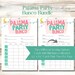 Pajama Party Printable Bunco Score Sheet Bundle - Score Cards, Tally ...