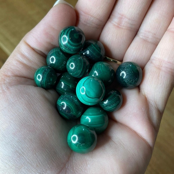 Mini Malachite Spheres