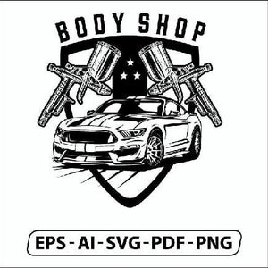 Paint Body Shop Logo design, Paint, Body shop y Logo design