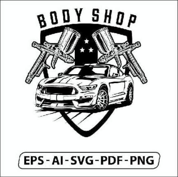 Paint Body Shop Logo Design Paint Body Shop Logo Design Etsy